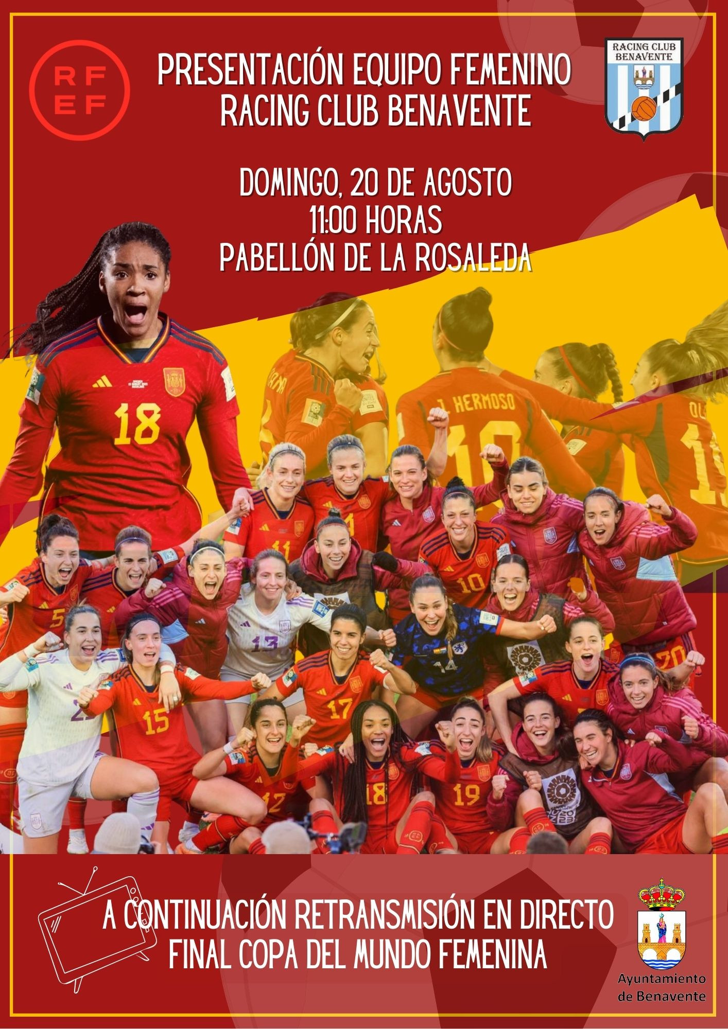 La final de la Copa del Mundo femenina y el Racing de Benavente