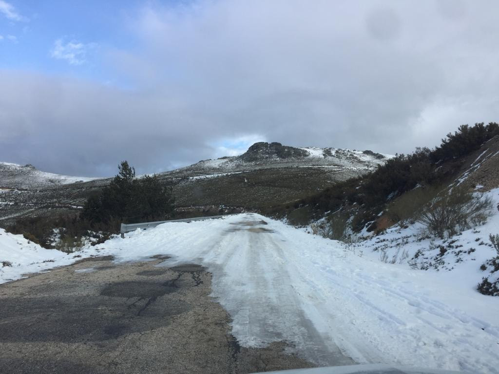 Carretera nevada nieve