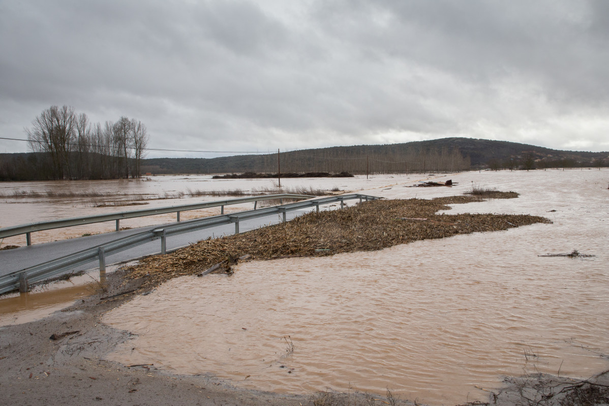 Crecida río Órbigo en Fresno de la Polvorosa