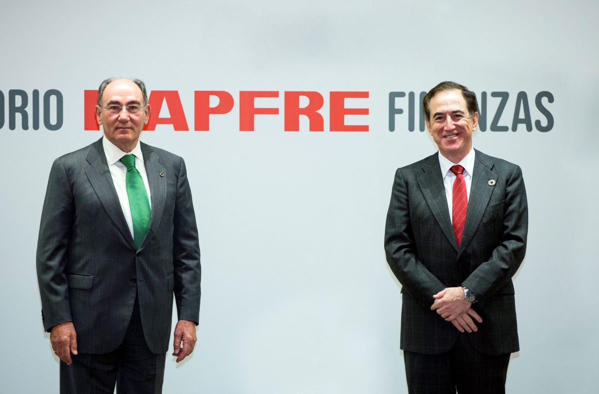 Foto Ignacio Galu00e1n presidente Iberdrola y Antonio Huertas Presidente Mapfre