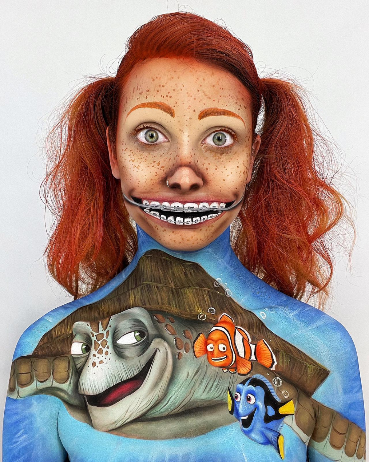 Darla, de Buscando a Nemo, maquillaje de Nuria Adraos