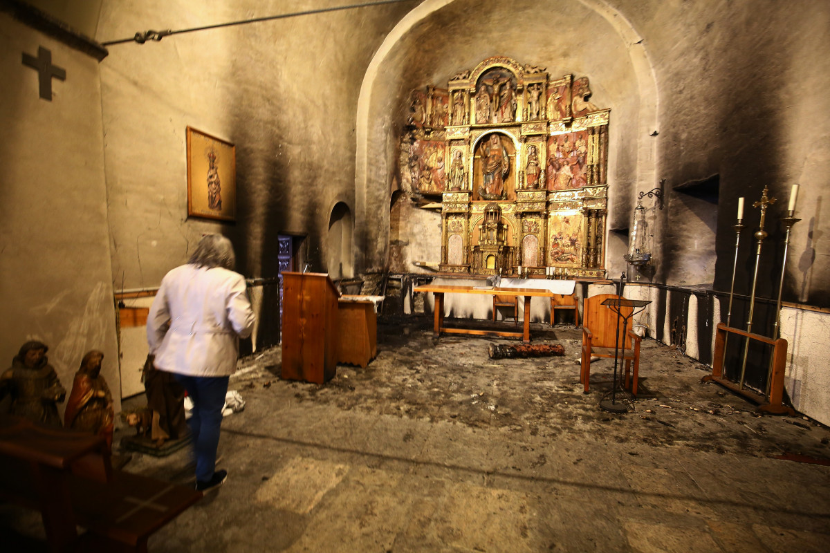 Incendio en la iglesia de Balboa (Leu00f3n)