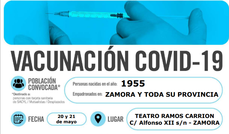 Vacunación covid Zamora 55