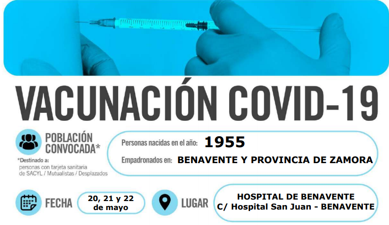 Vacunaciu00f3n covid Benavente 1955