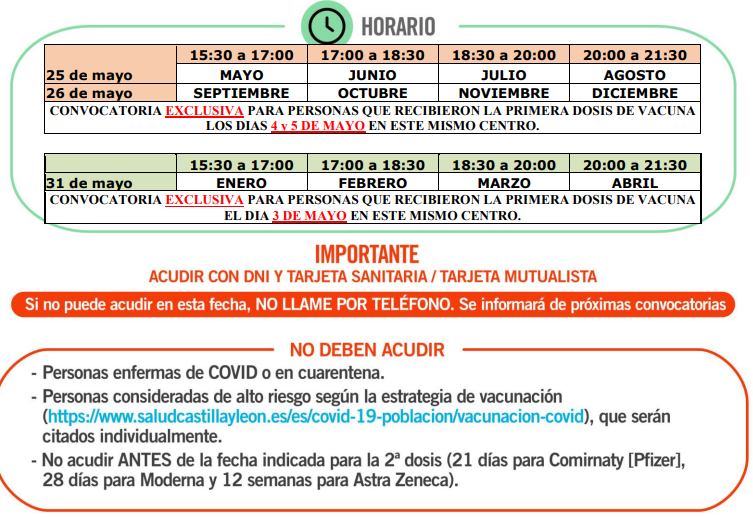 Vacuna covid Zamora segunda dosis 1952 2