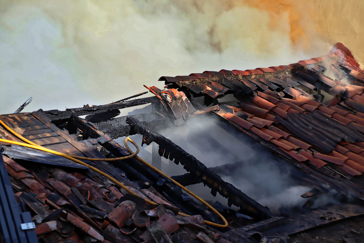 Incendio león