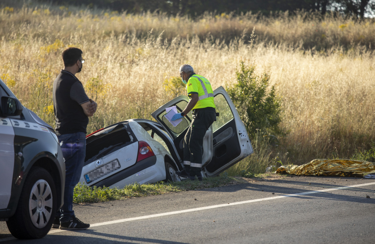 Accidente en la carretera de Alba de Tormes en Salamanca