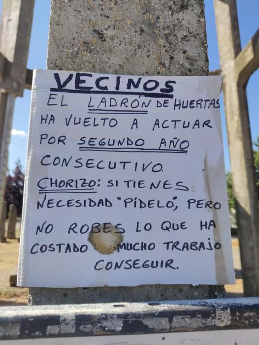 Cartel ladrones zafara de sayago