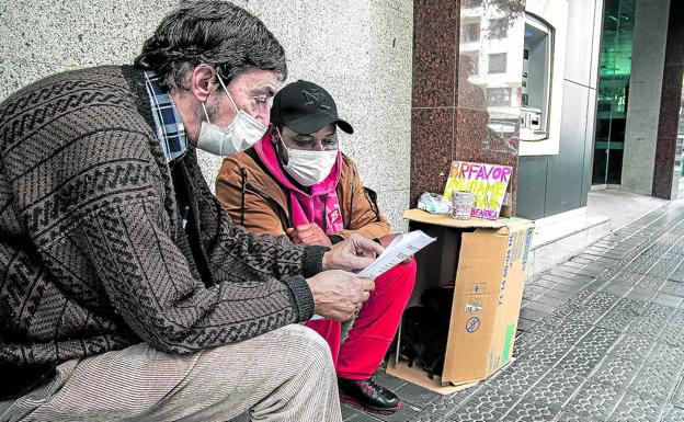 Foto de inmigrante en Bilbao