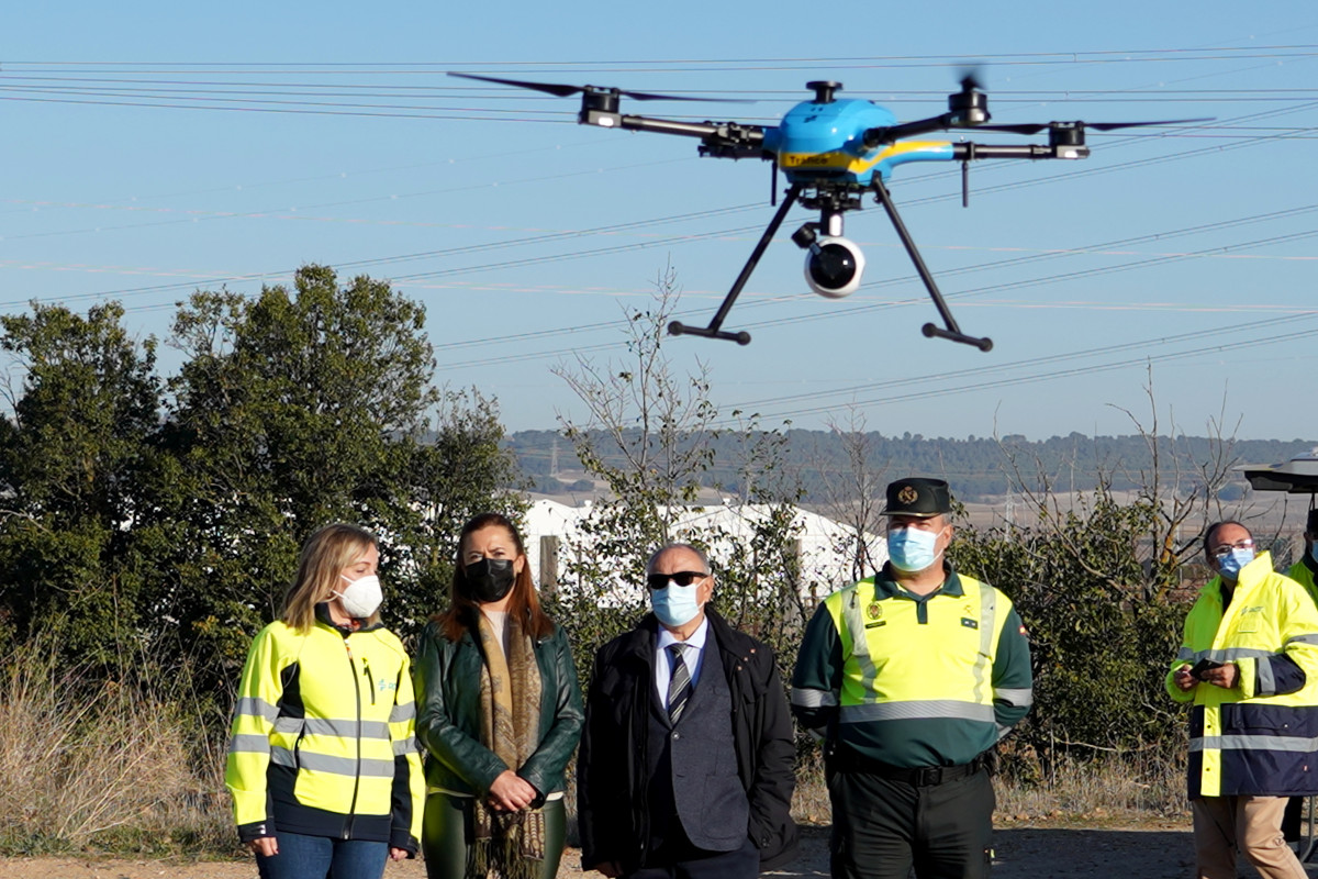 Barcones presenta los drones que controlaru00e1n el tru00e1fico en las carreteras de Castilla y Leu00f3n.