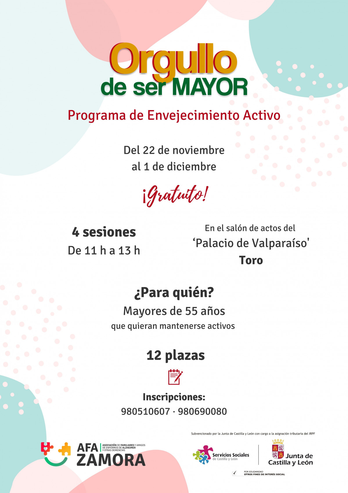 Envejecimiento activo Toro 2021