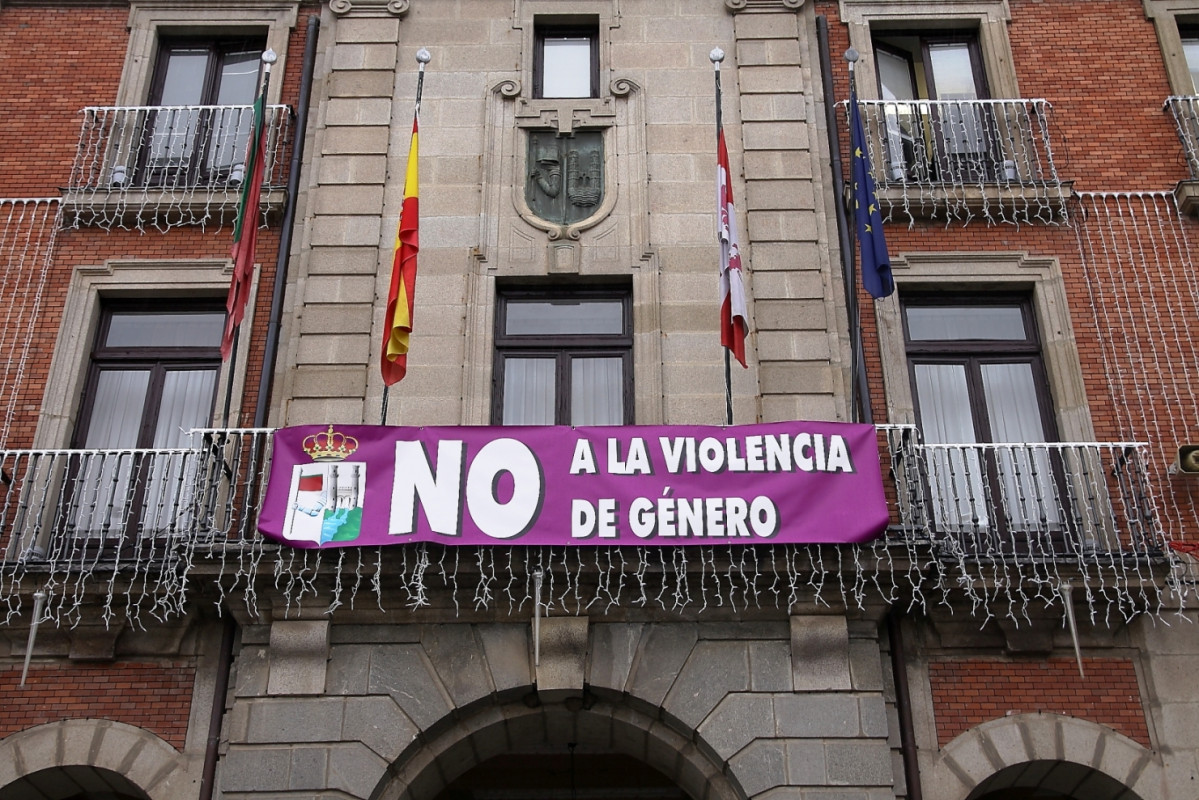 Pancarta contra la violencia