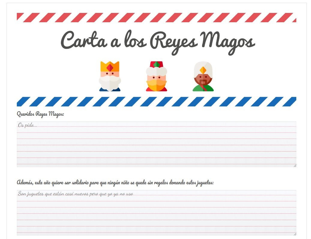 Carta a los reyes Magos