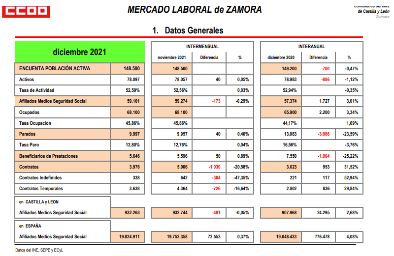 Mercado Laboral Zamora