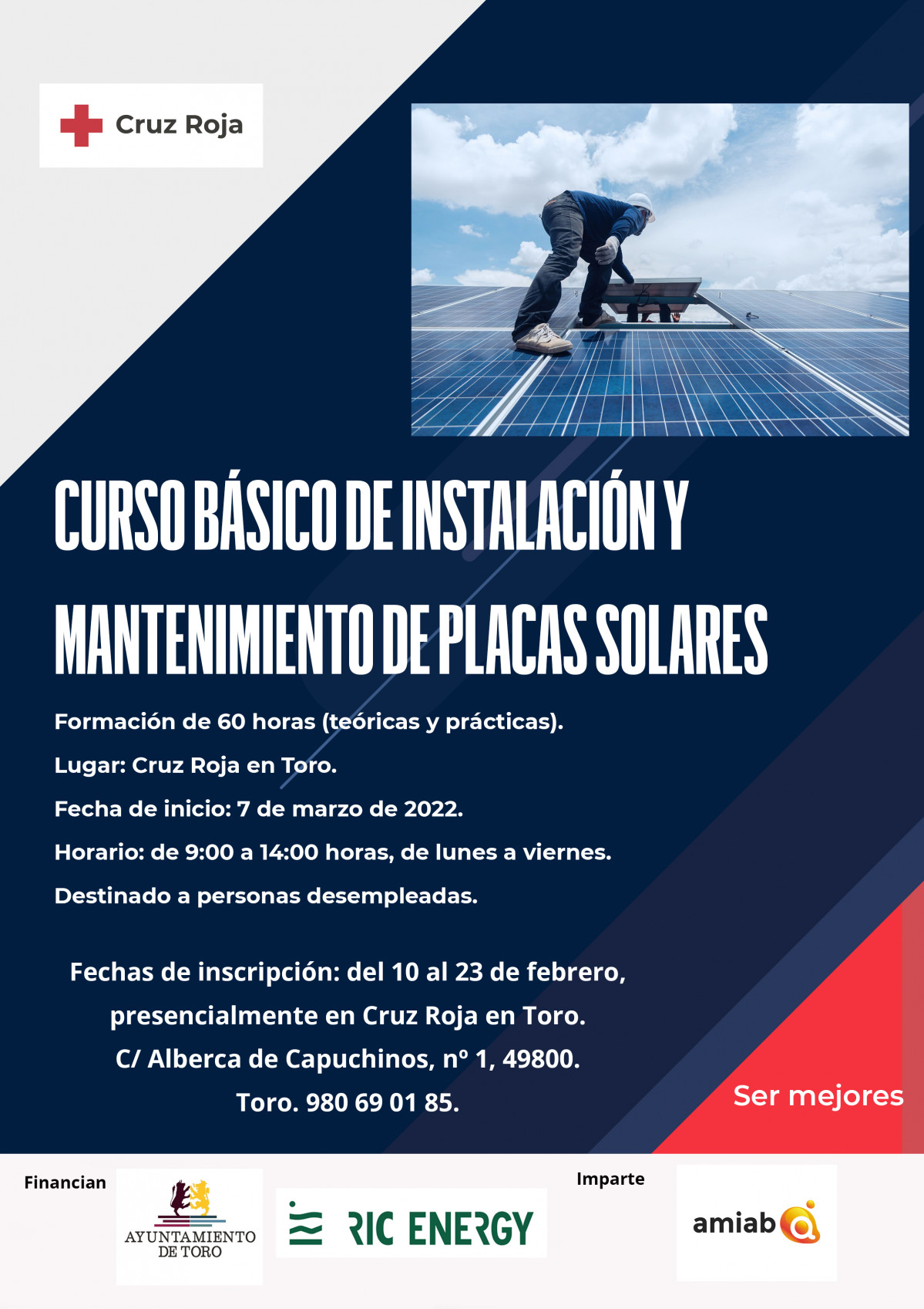 Cartel curso empleo Toro febrero 2022