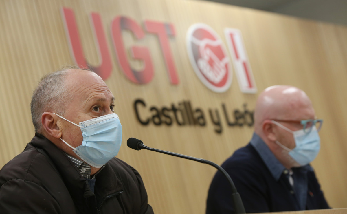 Jesu00fas Gallego y Faustino Temprano, de UGT Castilla y Leu00f3n