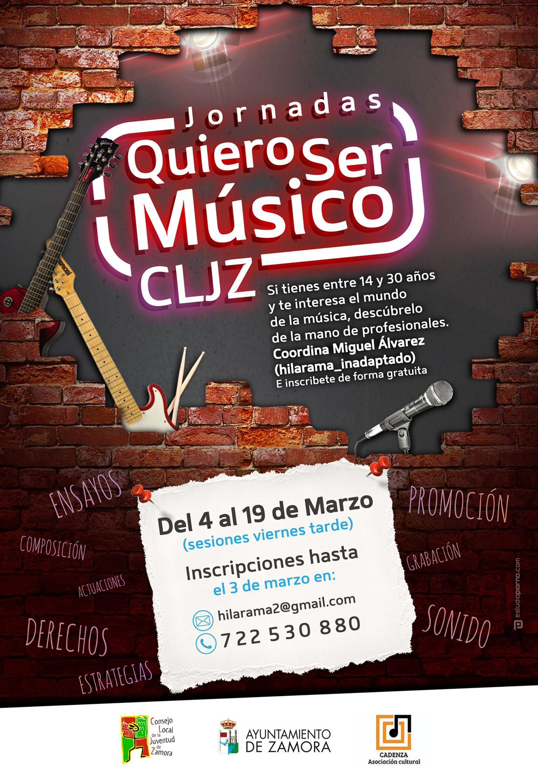 Cartel Quiero ser Músico