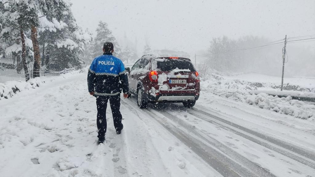 Nieve en carretera