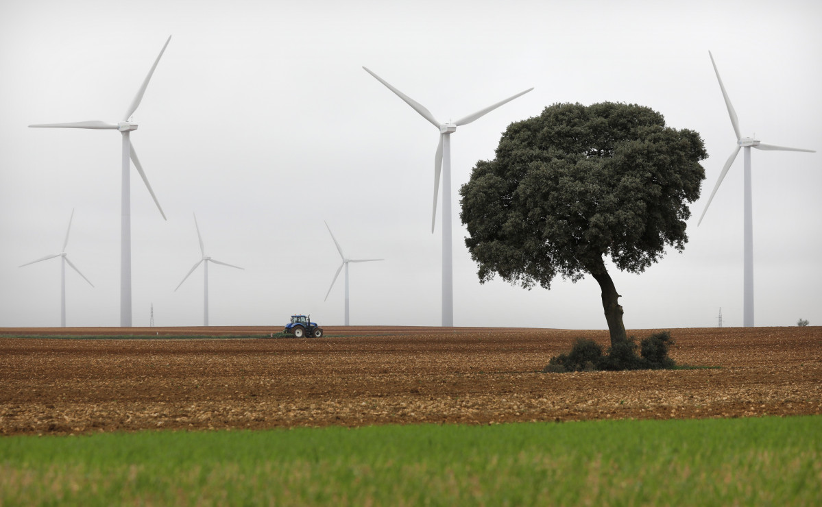 Parque eu00f3lico tractor de Iberdrola en Castilla y Leu00f3n