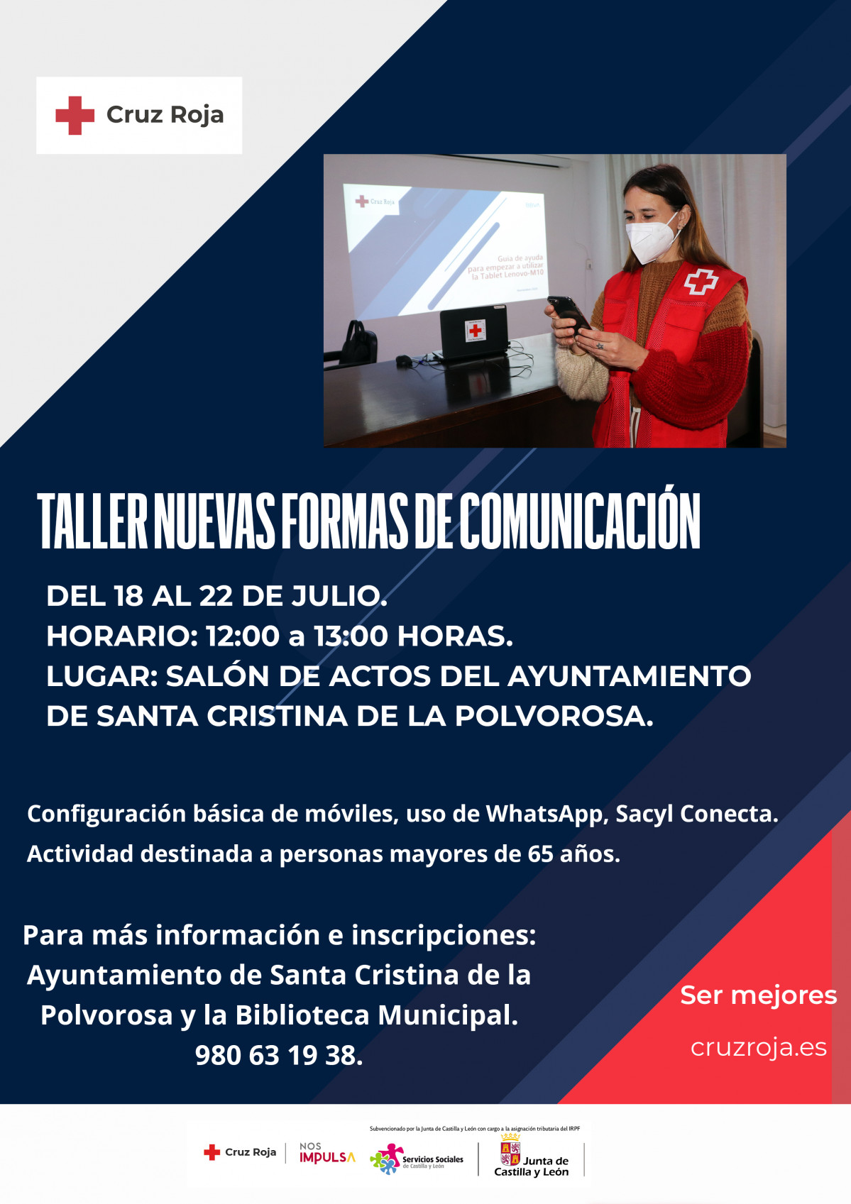 Cartel taller nuevas formas de comunicaciu00f3n julio Santa Cristina 2022