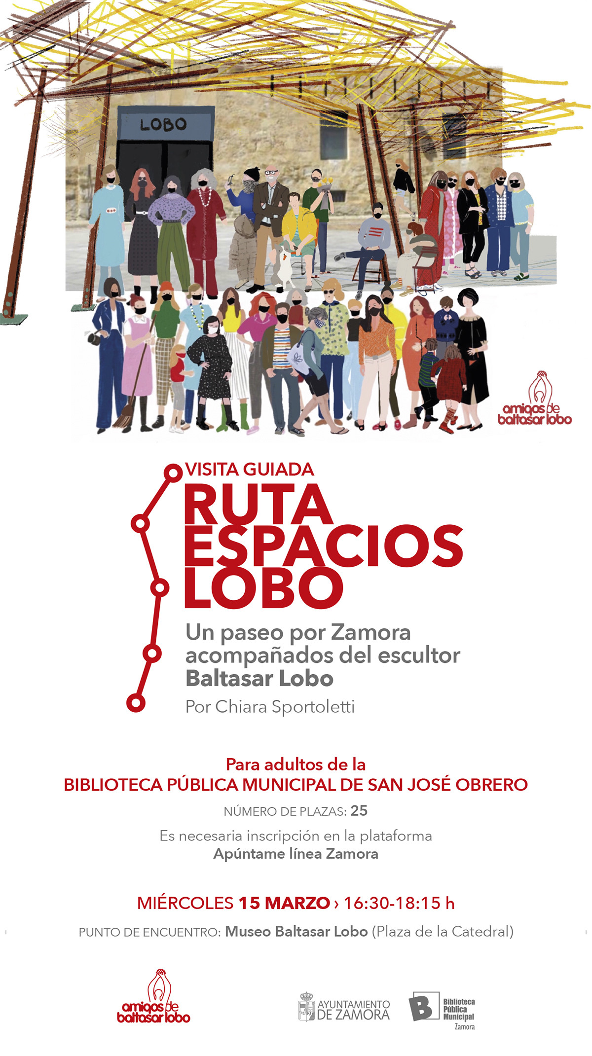 Cartel visita guaida Lobo