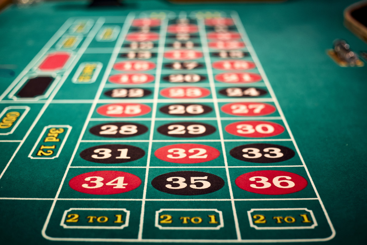 Primer plano mesa juego casinos vegas