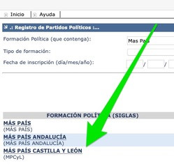 Registro Partidos 2 