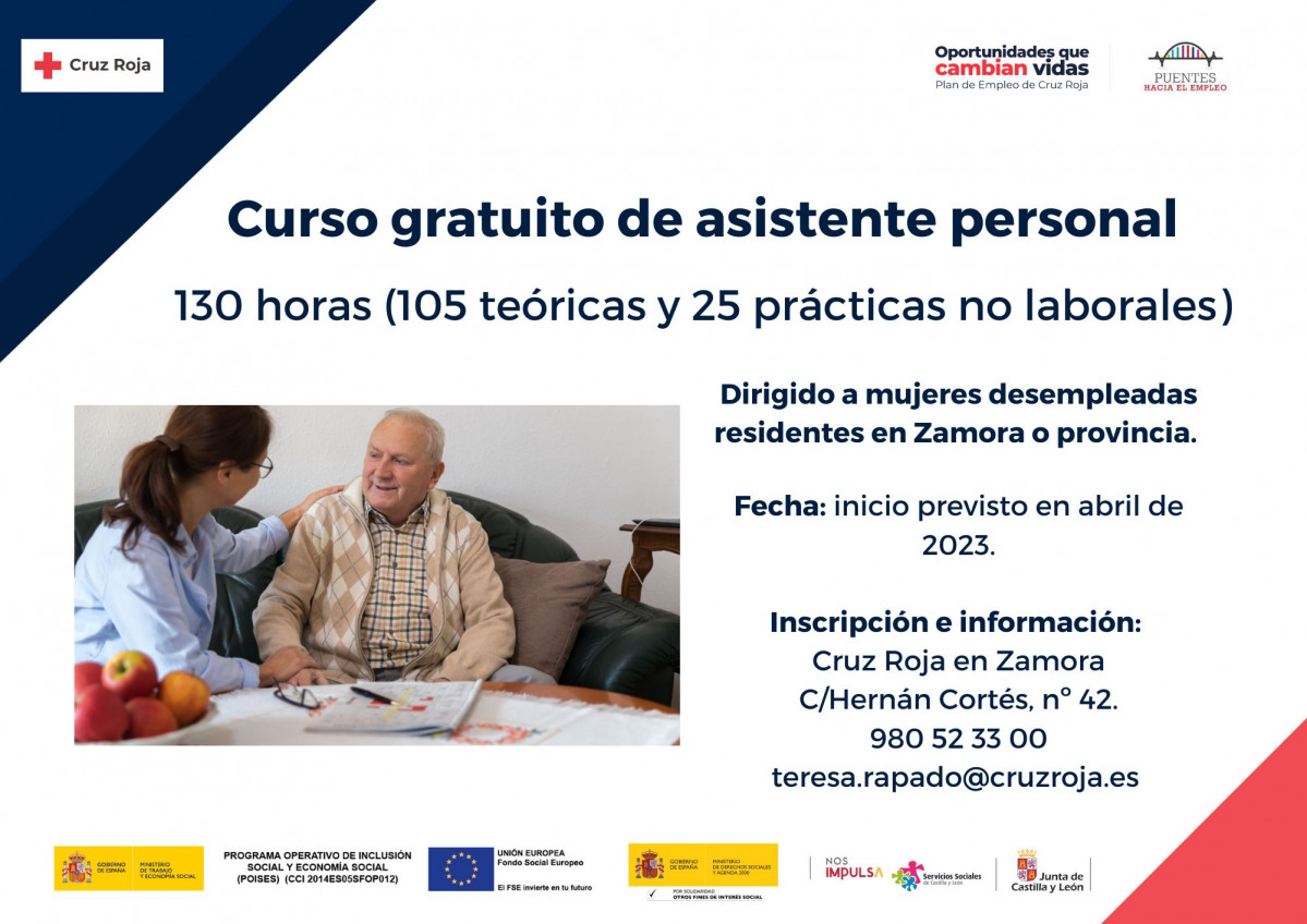 Curso empleo asistente personal marzo 2023