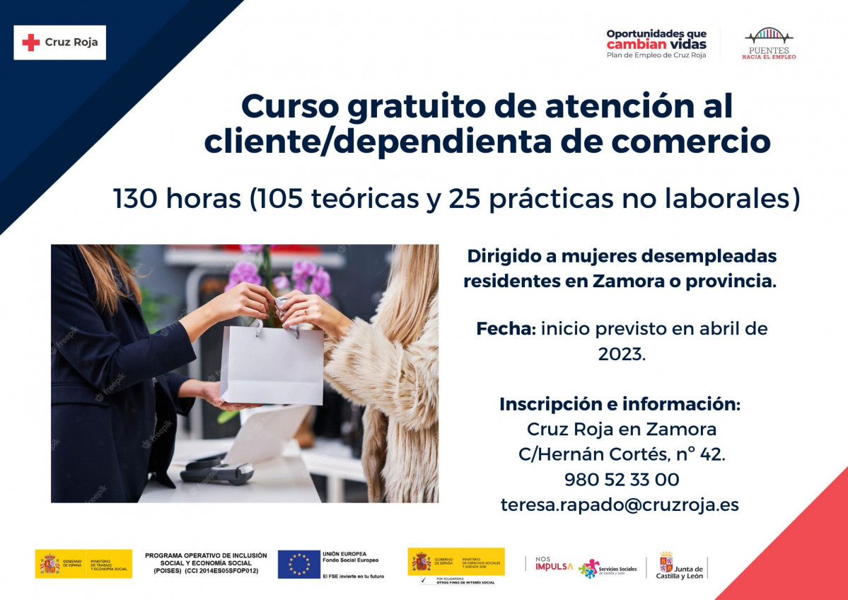 Curso empleo dependienta marzo 2023