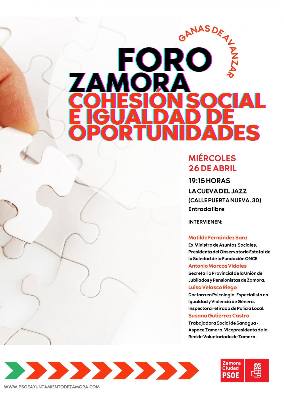 Cartel Foro Social PSOE Zamora Ciudad
