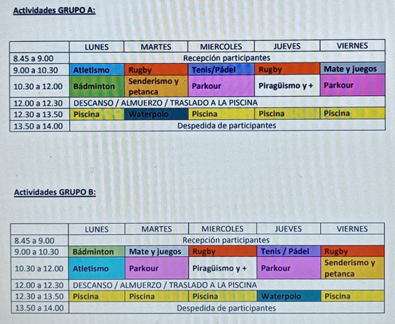 Horarios