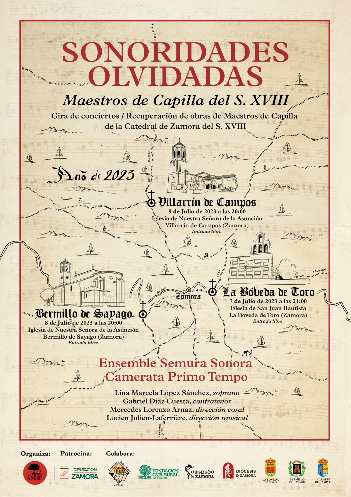 Cartel Gira de conciertos Provincia Zamora 2023