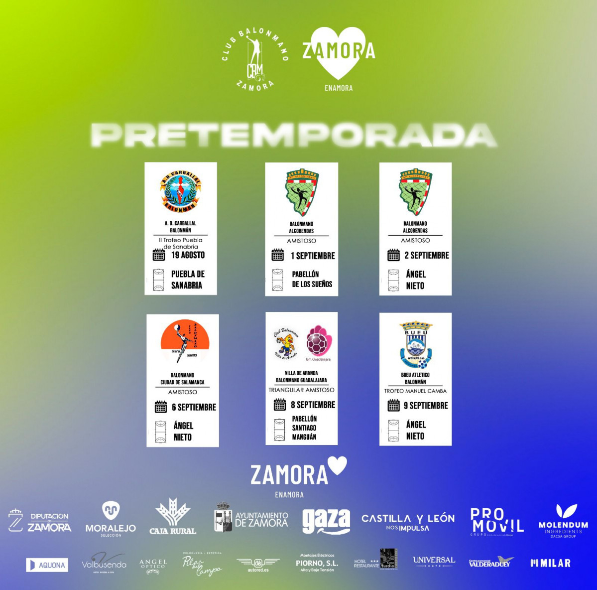 Calendario amistosos pretemporada