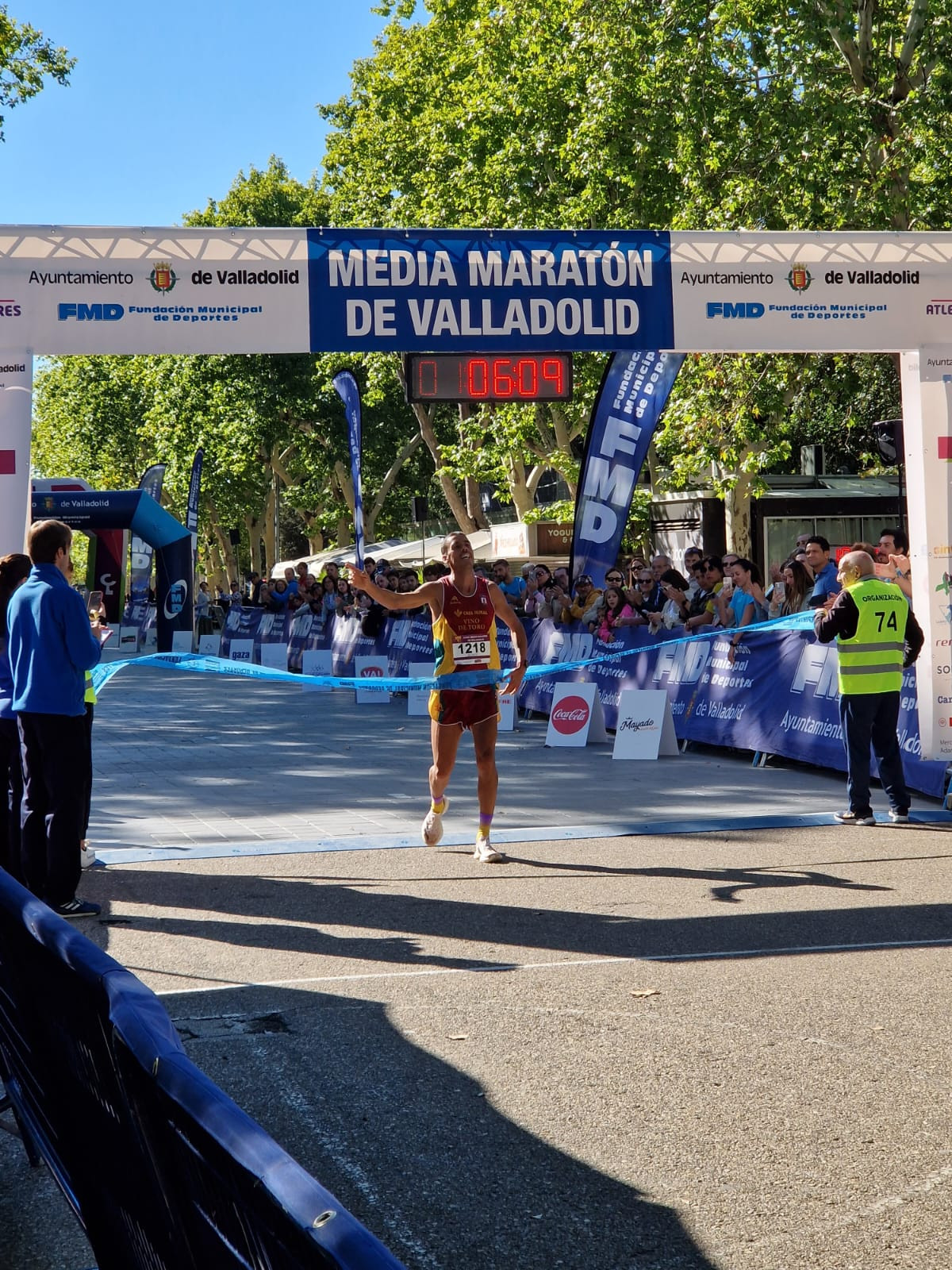 Ruben Sanchez entrando vencedor  valladolid 23