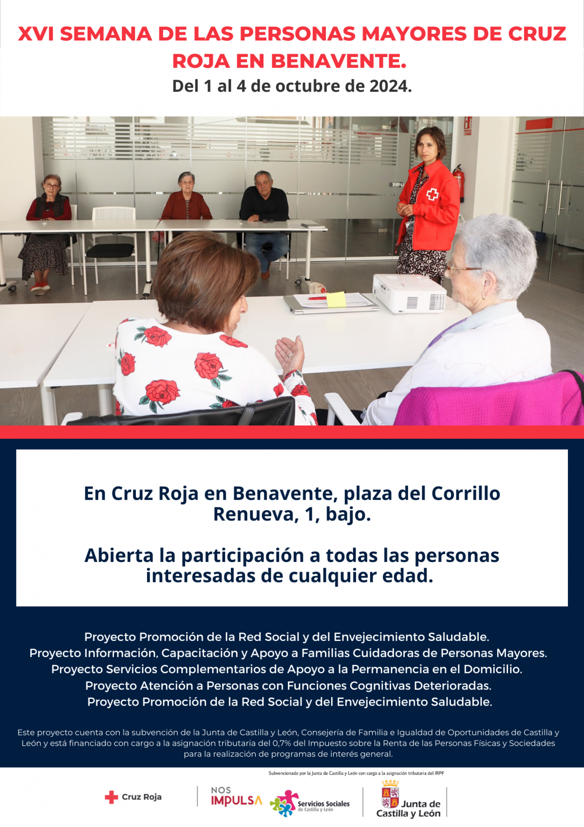 Cartel semana mayores Benavente 2024