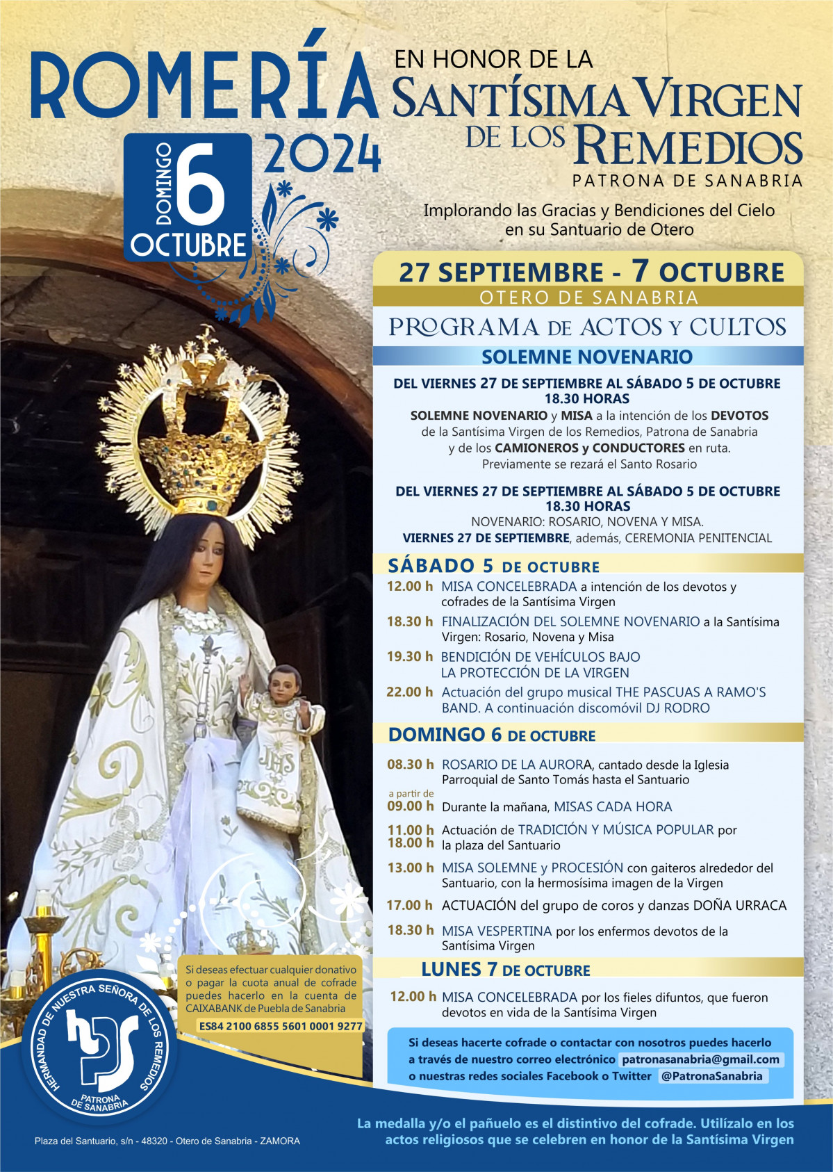 20240927 cartel romeria patrona sanabria