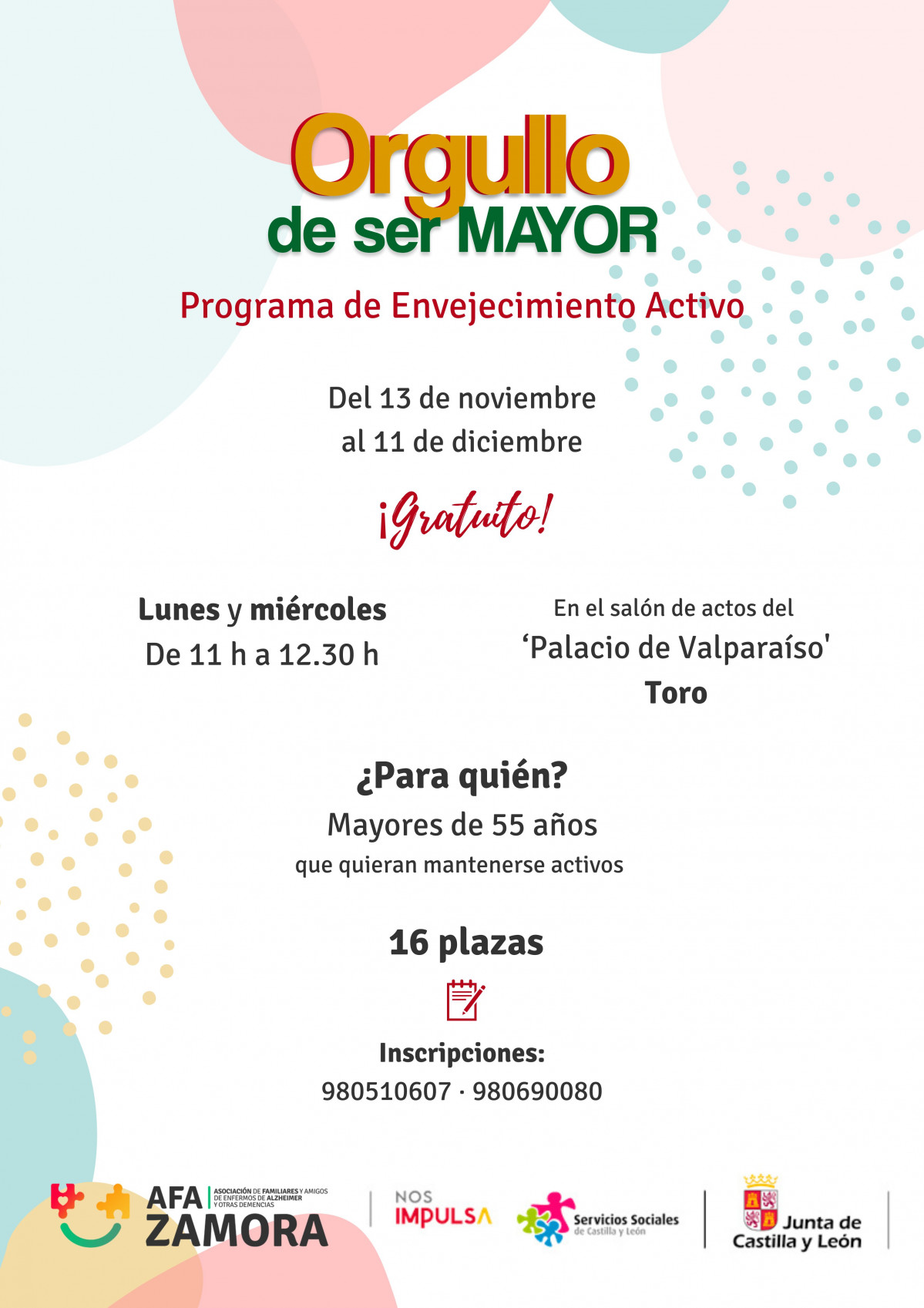CARTEL Envejecimiento activo Toro 2024
