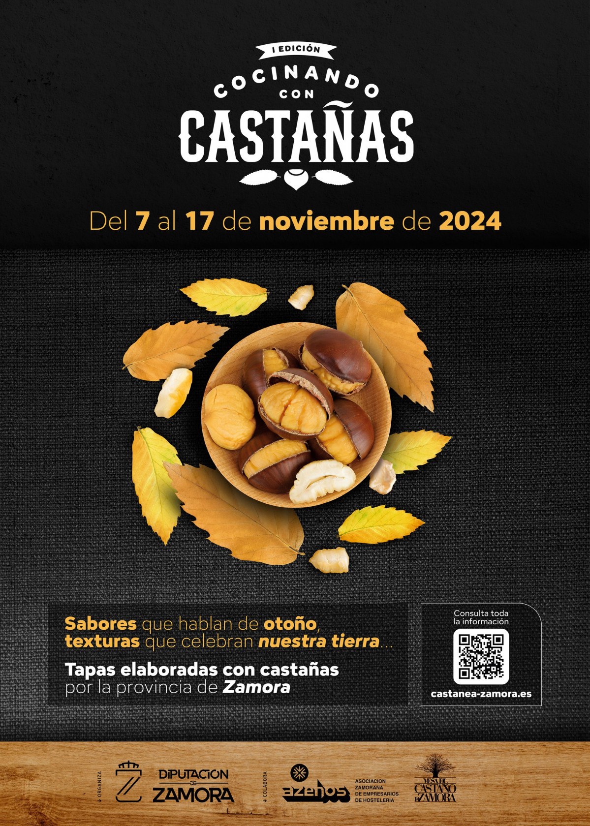 Cartel Cocinando con castau00f1as 2024