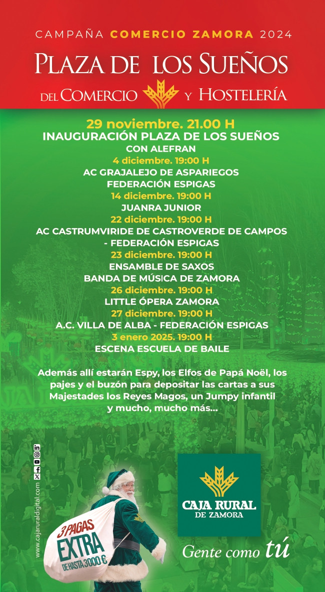 REVERSO FLYER PLAZA DE LOS SUEu00d1OS DEL COMERCIO Y LA HOSTELERIA DE ZAMORA