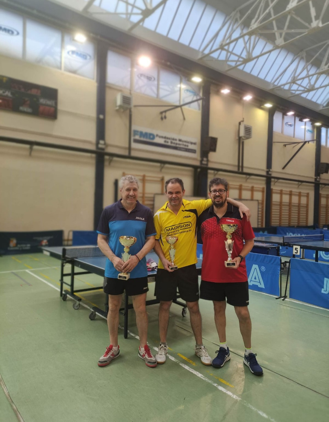 Jose Maria ( azul), Rodolfo (amarillo), Alberto ( rojo)