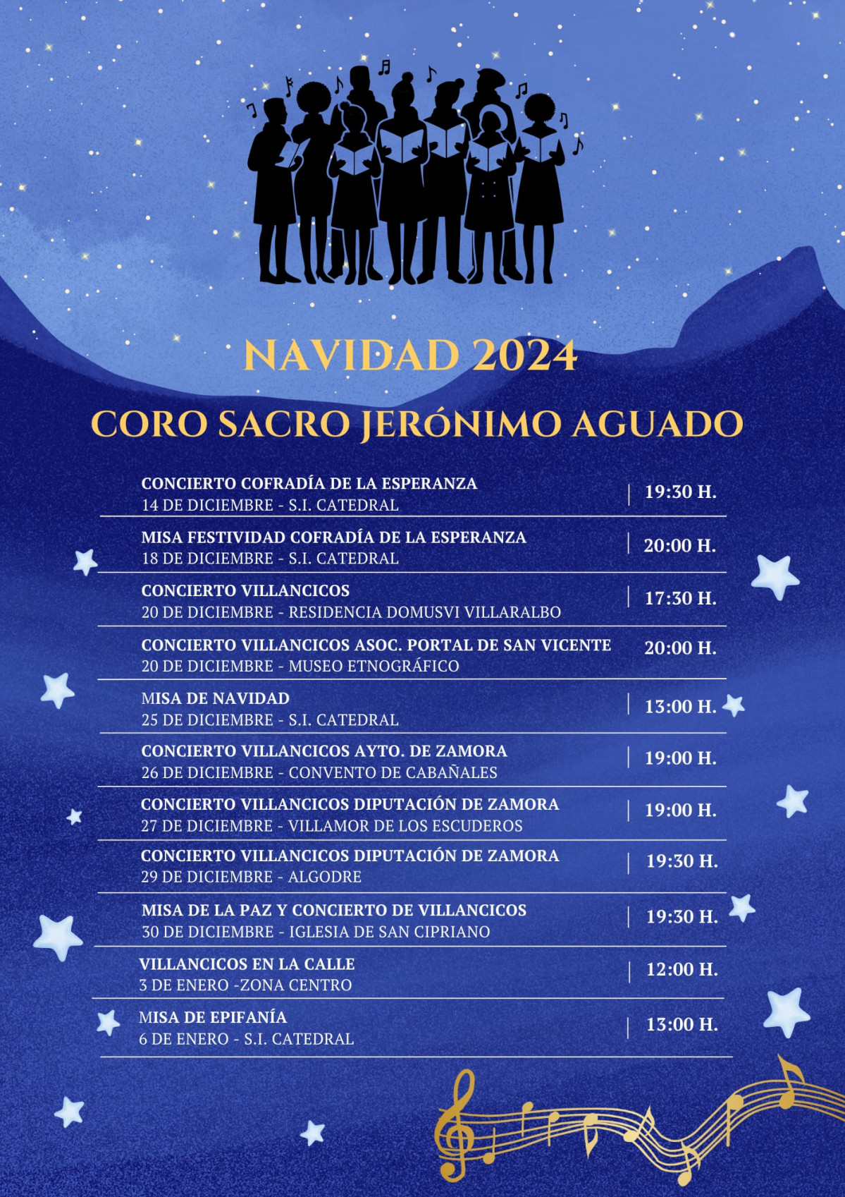 Actuaciones Coro Sacro Navidad 2024