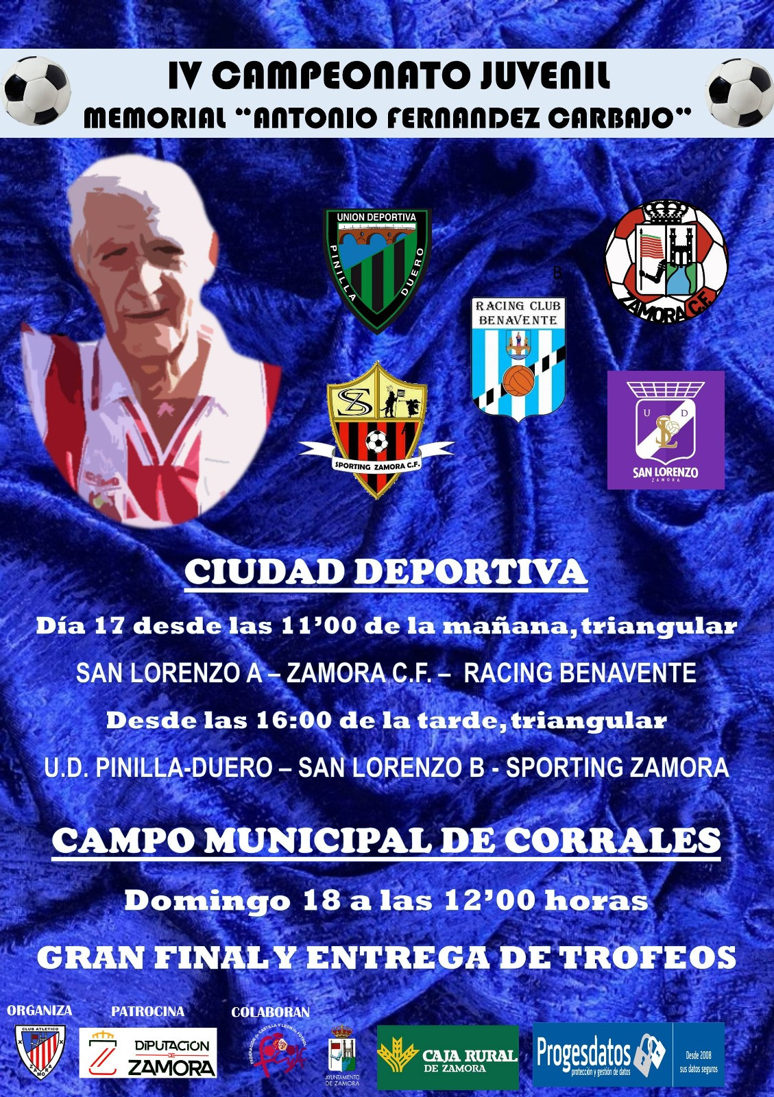 CARTEL IV CAMPEONATO Fu00daTBOL JUVENIL 'ANTONIO FERNu00c1NDEZ CARBAJO'