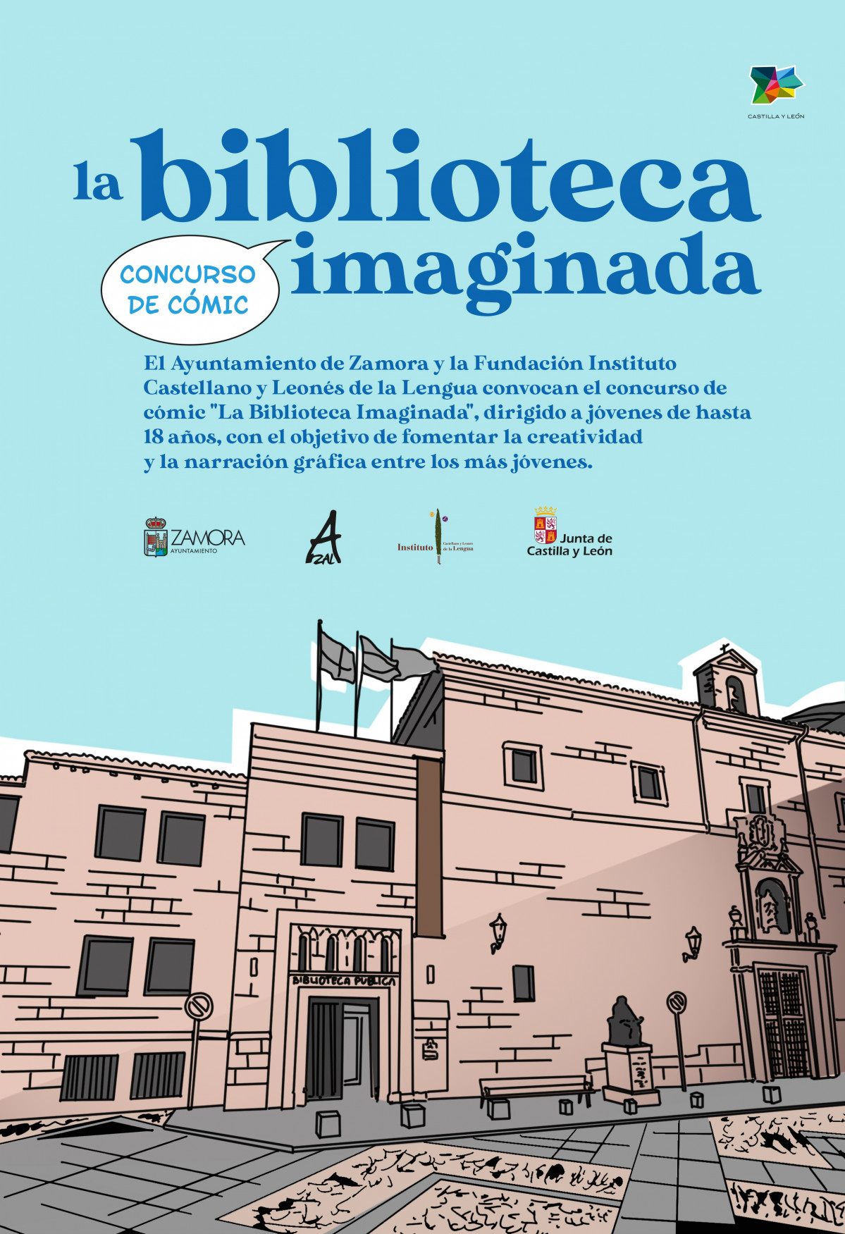 Cartel biblioteca ilustracion 2025