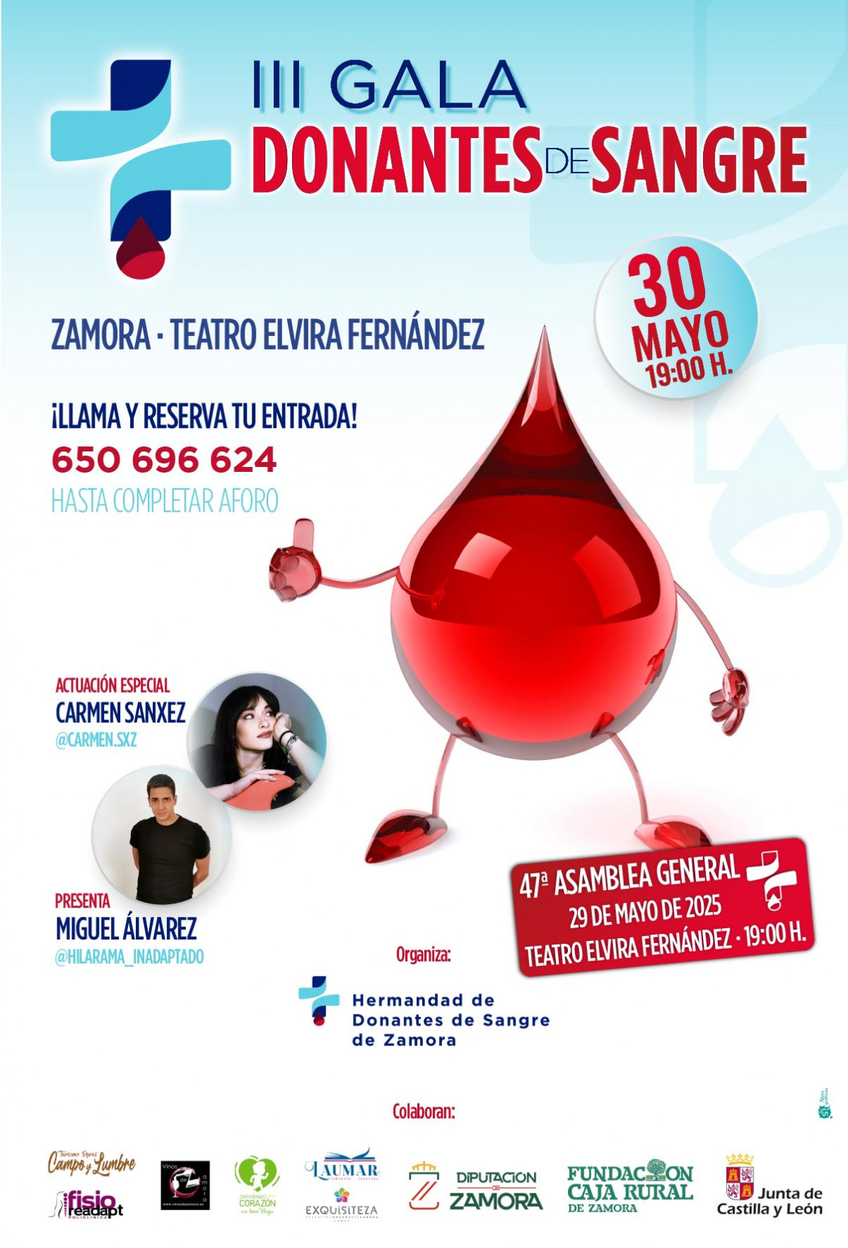 Cartel III Gala Donanrtes de Sangre RRSS