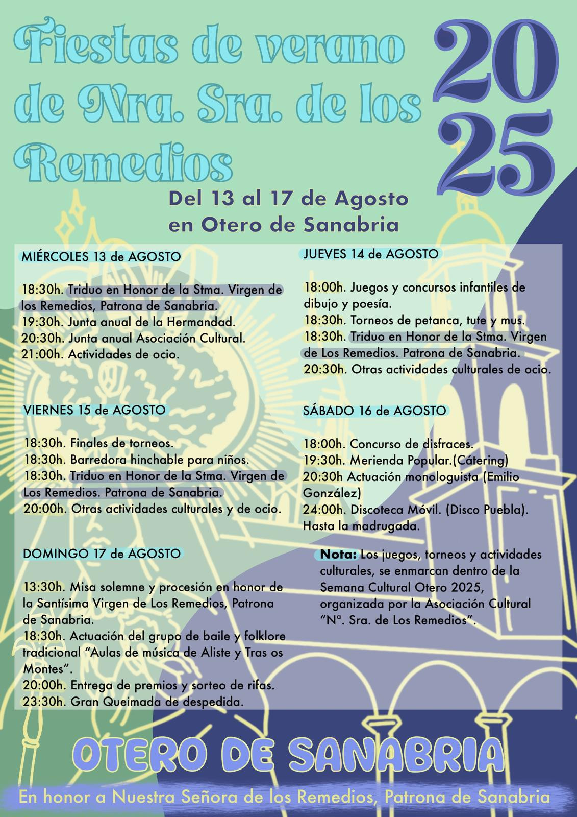 Programacion fiesta verano otero