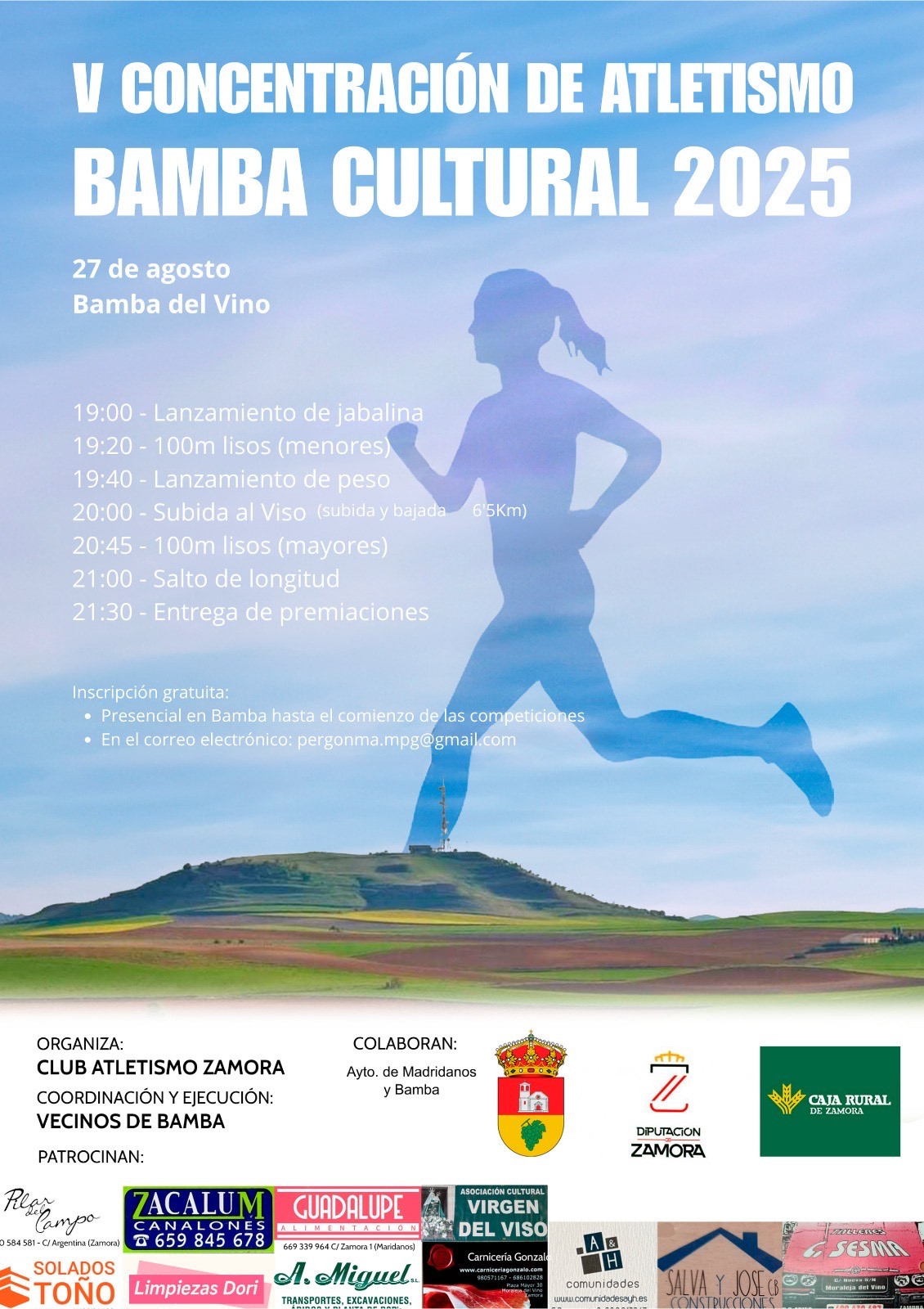 CARTEL V CONCENTRACIu00d3N DE ATLETISMO BAMBA CULTURAL 2025